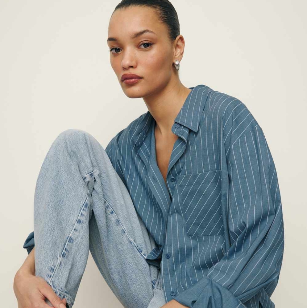 Reformation 'Will' Button Down Shirt - Medium